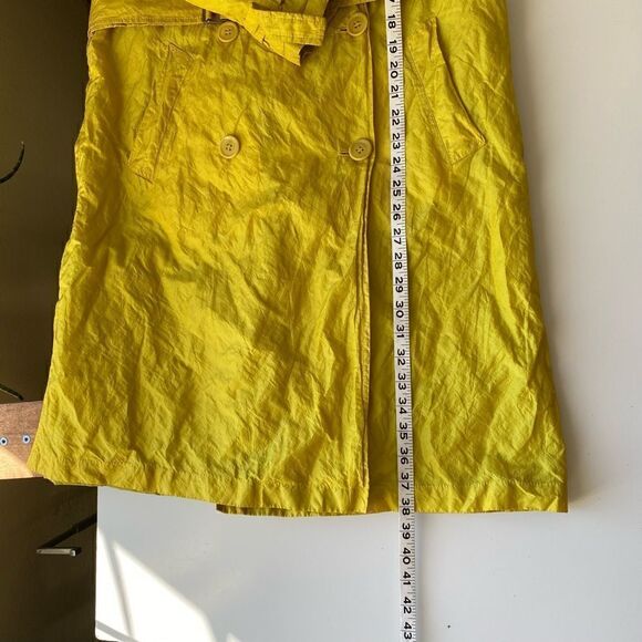 Victory Boat Line chartreuse yellow trench jacket size 42 US 6 Small - Picture 5 of 7